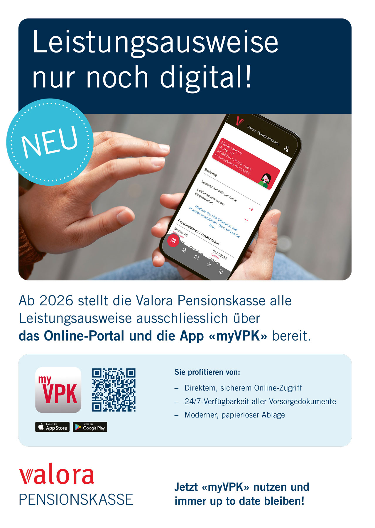 Alles digital: Ihr aktueller Leistungsausweis ist jetzt online!  